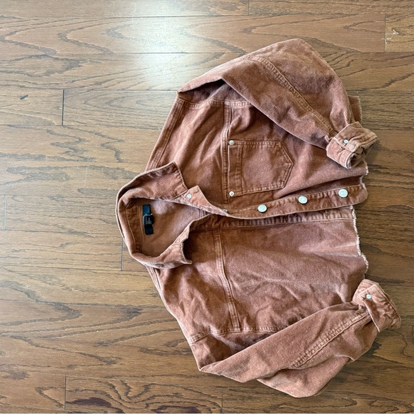 Forever 21 Cropped Brown Corduroy Jacket | XS - Picture 2 of 4